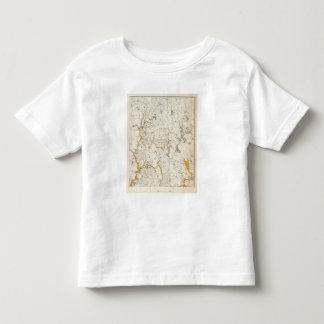 Camiseta De Bebé Mapa topográfico y glacial de New Hampshire 3