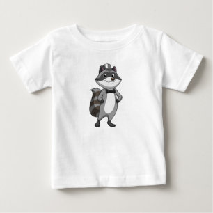 Camiseta De Bebé Mapache como novio con corbata