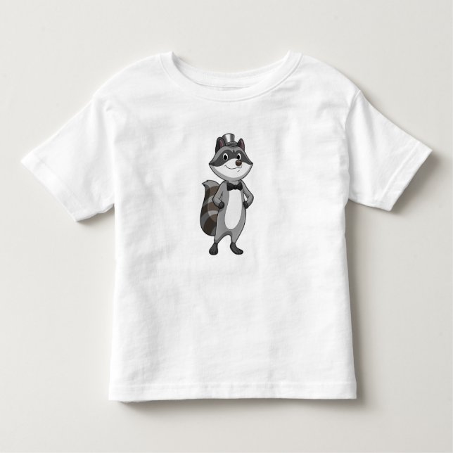 Camiseta De Bebé Mapache como novio con corbata (Anverso)
