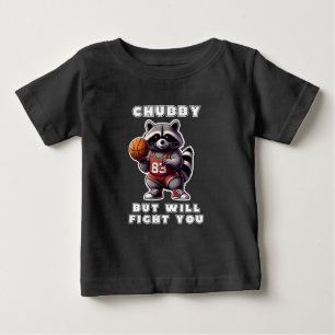 Camiseta De Bebé Mapache Divertido y Gordinflón que te Enfrentará e