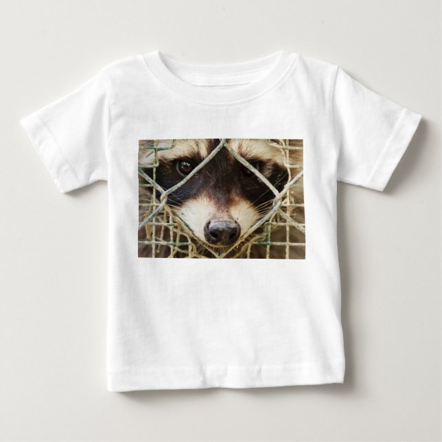 Camiseta De Bebé mapache en Toddler Ruffle Tee (Anverso)