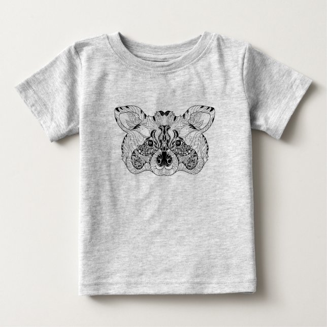 Camiseta De Bebé Mapache inspirado (Anverso)