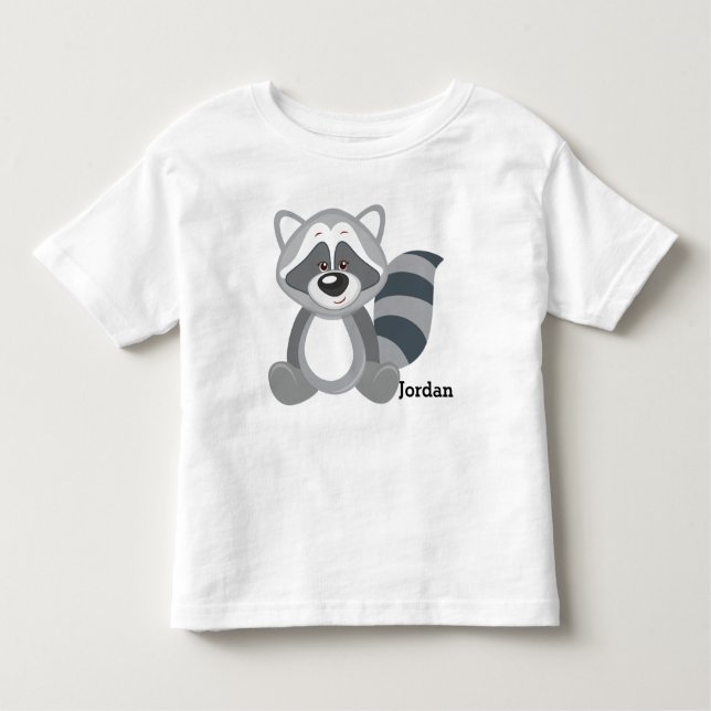 Camiseta De Bebé Mapache lindo del arbolado del niño (Anverso)