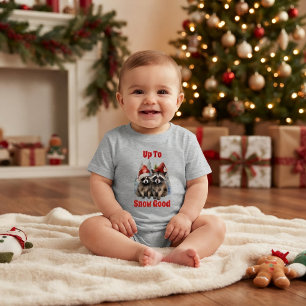 Camiseta De Bebé Mapaches Navideños Listos Para Divertirse En La Ni