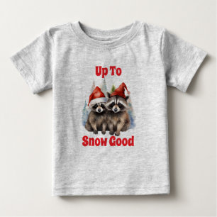 Camiseta De Bebé Mapaches Navideños Listos Para La Nieve