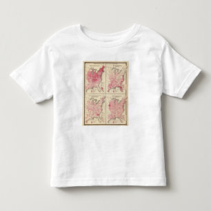 Camiseta De Bebé Mapas de la vitalidad de Estados Unidos