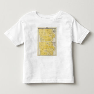 Camiseta De Bebé Mapas del estado de Iowa