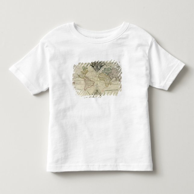 Camiseta De Bebé Mappamonde Geo-Hidrográfico (Anverso)