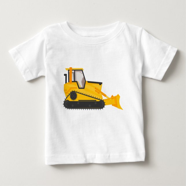 Camiseta De Bebé Máquina de construcción de bulldozer (Anverso)