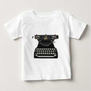 Camiseta De Bebé Máquina de escribir antigua