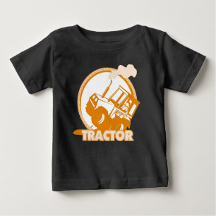 Camiseta De Bebé Maquinaria agrícola anaranjada del tractor