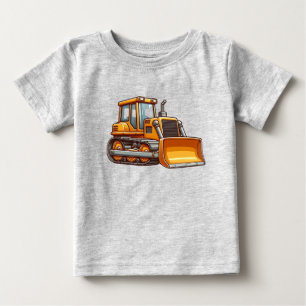 Camiseta De Bebé Maquinaria de construcción/buldozer