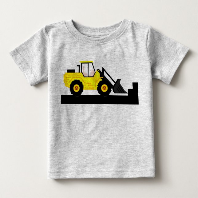 Camiseta De Bebé Máquinas pesadas para la excavadora de bulldozer C (Anverso)