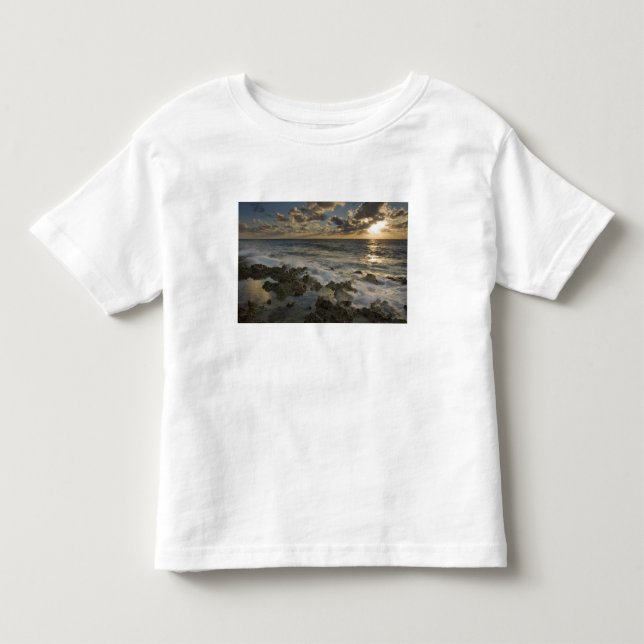 Camiseta De Bebé Mar Caribe, Islas Caimán. Olas rompientes 2 (Anverso)