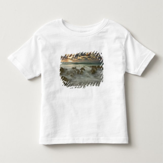 Camiseta De Bebé Mar Caribe, Islas Caimán.  Ondas colapsadas 3 (Anverso)