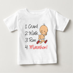 Camiseta De Bebé Maratón de carreras de rastreo