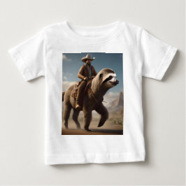 Camiseta De Bebé "Maravillas del Salvaje Oeste: Vaquero montando un