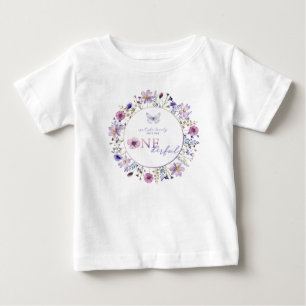 Camiseta De Bebé Maravillosa flor silvestre Primera bebé cumpleaños