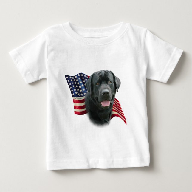 Camiseta De Bebé Marca Labrador Retriever (blk) (Anverso)