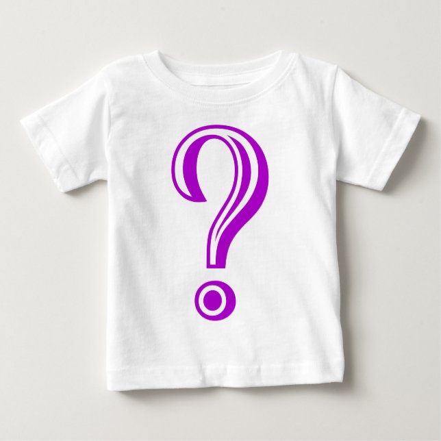 Camiseta De Bebé Marcador de preguntas cincelado (Anverso)