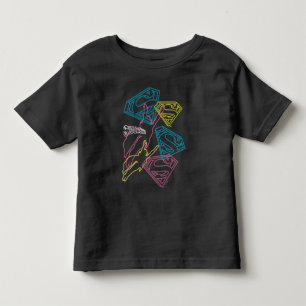 Camiseta De Bebé Marcas de color de superchica y logotipo