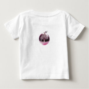 Camiseta De Bebé Marcas de pájaro y manzana