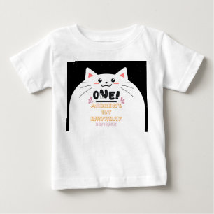 Camiseta De Bebé Marco de gato lindo con estrellas brillantes para 