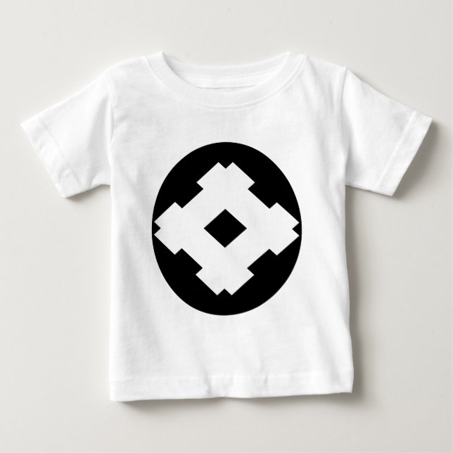Camiseta De Bebé Marco de pozo rómbico en pastel de arroz (Anverso)
