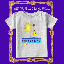 Camiseta De Bebé Marea y mar de la Ciudad del Océano