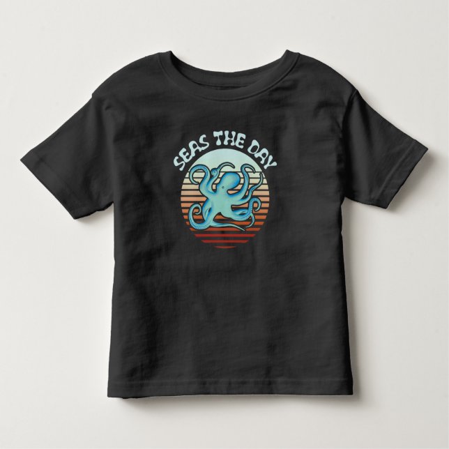 Camiseta De Bebé Mares El Día | Octopus de Summer Vibes (Anverso)