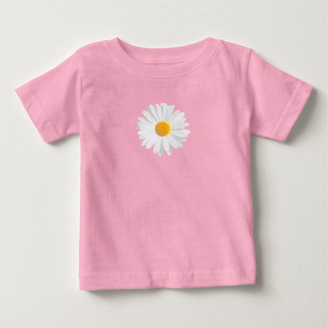Camiseta De Bebé margarita blanca (Anverso)