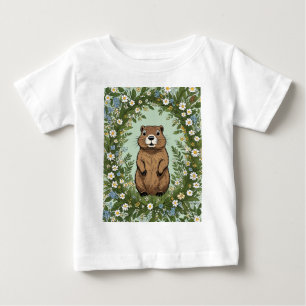 Camiseta De Bebé Margaritas de Massachusetts y marmota de la ardill