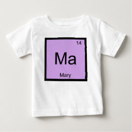 Camiseta De Bebé María Nombre Química Elemento Tabla Periódica