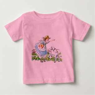 Camiseta De Bebé Maria tenía un pequeño cordero