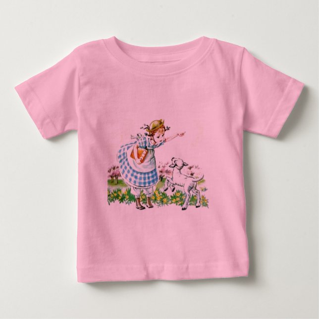 Camiseta De Bebé Maria tenía un pequeño cordero (Anverso)