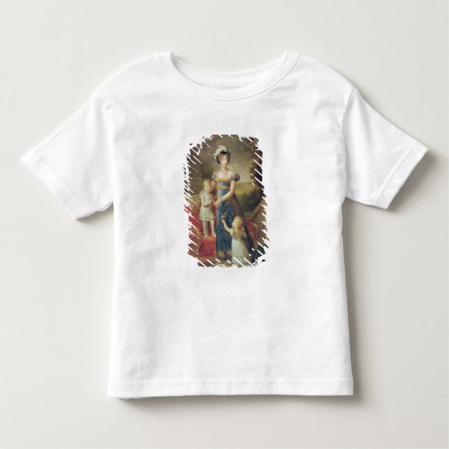 Camiseta De Bebé Marie-Caroline de Bourbon con sus hijos (Anverso)
