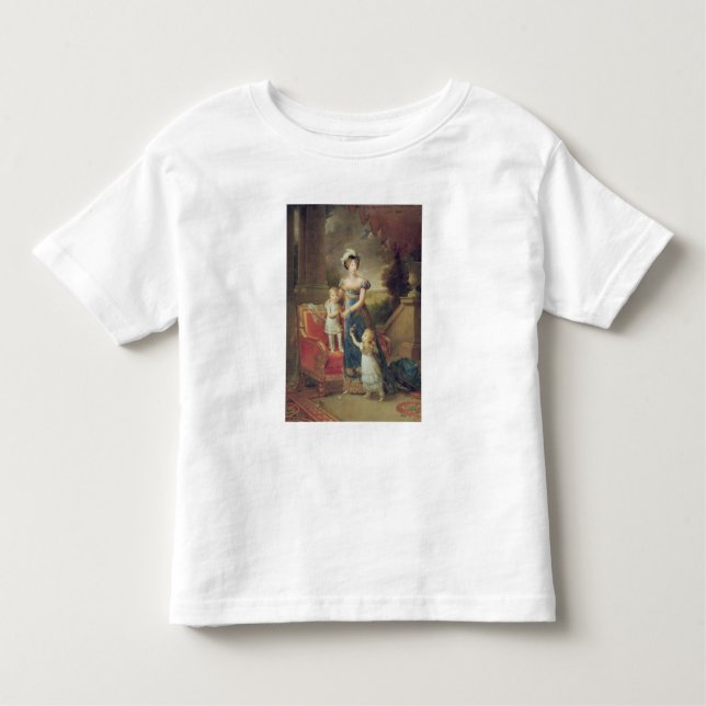 Camiseta De Bebé Marie-Caroline de Bourbon con sus hijos (Anverso)