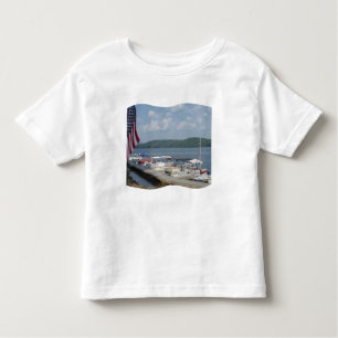 Camiseta De Bebé Marina con foto de bandera estadounidense en el la