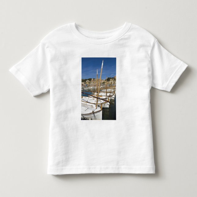 Camiseta De Bebé Marina, Port de Soller, Costa oeste, Mallorca, (Anverso)