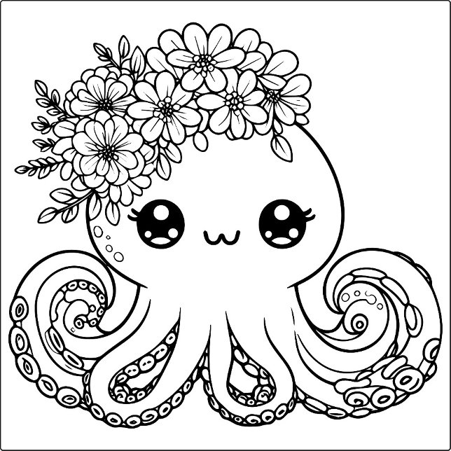 Camiseta De Bebé Marine Animal  (Black and White Sea Creature!)