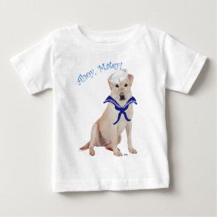 Camiseta De Bebé Marinero Labrador Amarillo