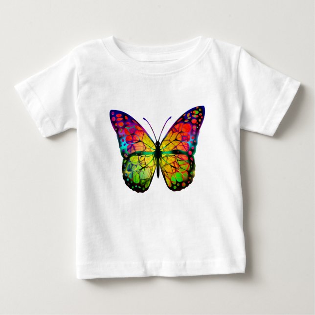 CAMISETA DE BEBÉ MARIPOSA ABSTRACTO (Anverso)