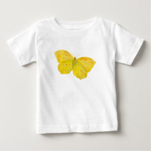 Camiseta De Bebé Mariposa amarilla Frecuente Brillo volando