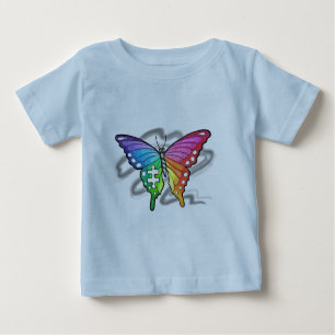 Camiseta De Bebé Mariposa arcoiris
