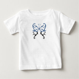 Camiseta De Bebé Mariposa Azul Negro