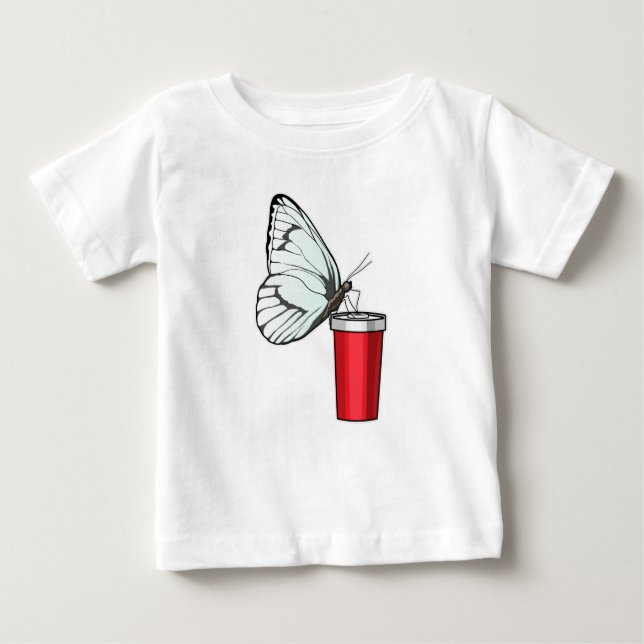 Camiseta De Bebé Mariposa Beber Mug (Anverso)