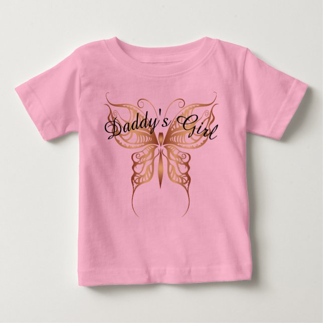 Camiseta De Bebé Mariposa Chica de papá (Anverso)
