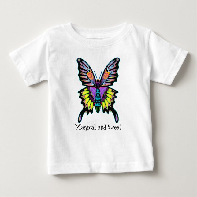 Camiseta De Bebé Mariposa colorida (Anverso)
