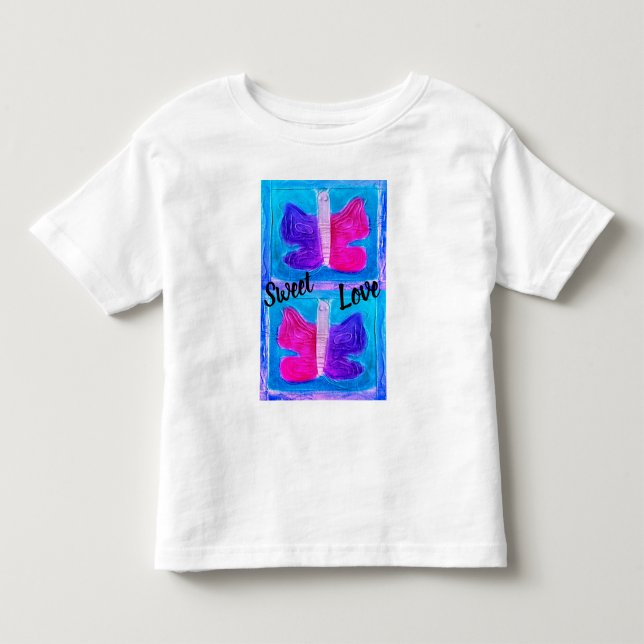 Camiseta De Bebé Mariposa colorida | Filtro de Miami | Básico | (Anverso)