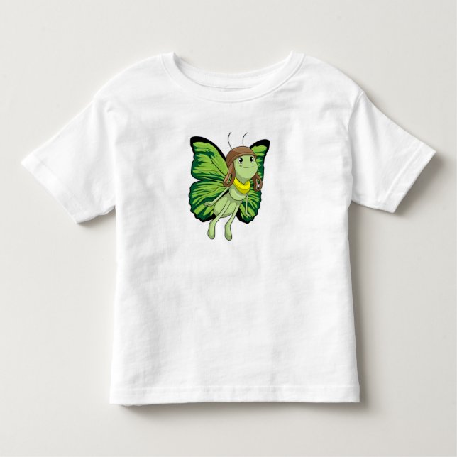 Camiseta De Bebé Mariposa como piloto con gorra piloto (Anverso)